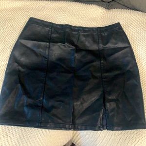 Cute leather skirt